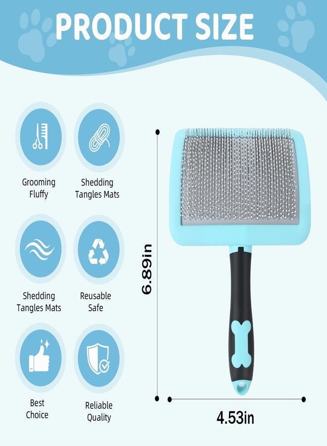 KEUYE Great Pyrenees Brush,Dog Brush for Great Pyrenees,De-shedding and Fluffing Grooming Brush,Gifts for Great Pyrenees,Blue - Image 2